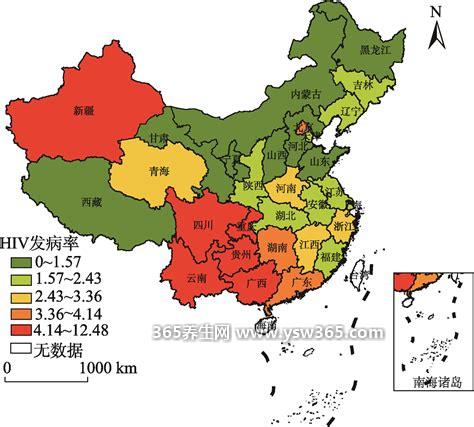 艾滋病全国城市排名及分布例图,云南占比是最多的城市