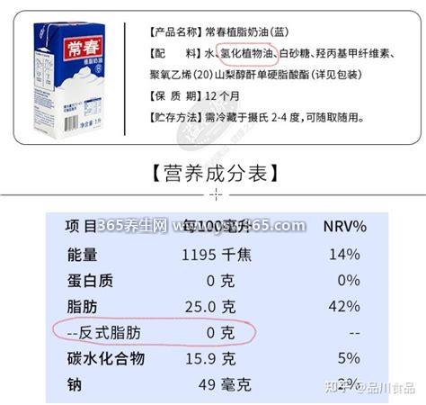 反式脂肪酸在配料表的名字,叫法五花八门(氢化植物油/人造奶油等等)