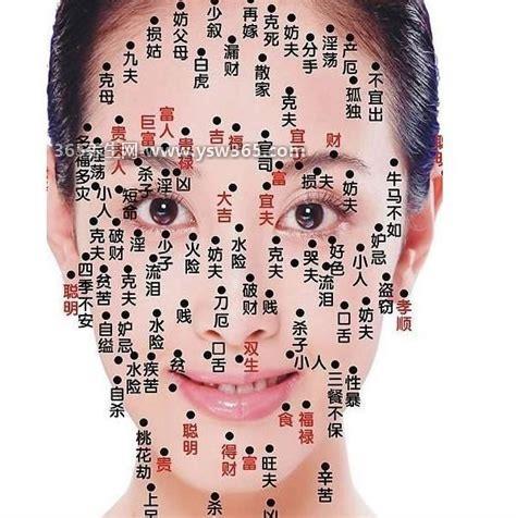 痣相女人脸部痣相图解,眉痣就是珍珠(代表了财富)